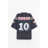 MARTINE ROSE BLACK GREY OVERSIZED HOCKEY T SHIRT